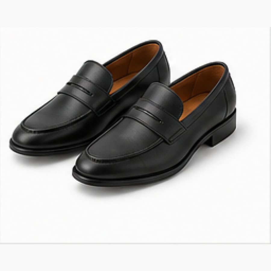 Men Black Loafer Shoes